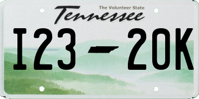 TN license plate I2320K