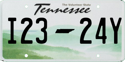 TN license plate I2324Y