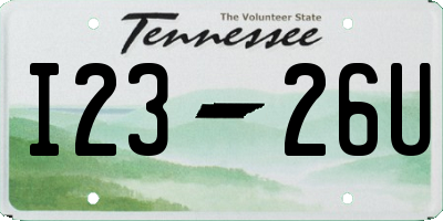 TN license plate I2326U