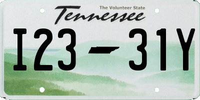 TN license plate I2331Y