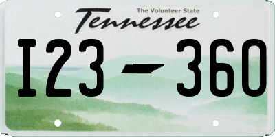 TN license plate I2336O