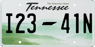 TN license plate I2341N
