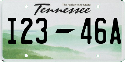 TN license plate I2346A