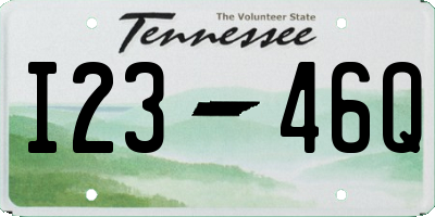 TN license plate I2346Q