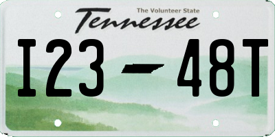 TN license plate I2348T