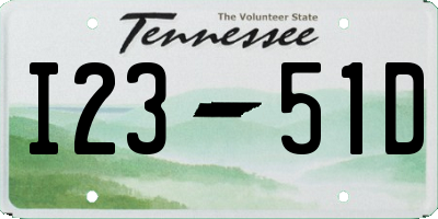 TN license plate I2351D