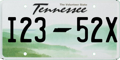TN license plate I2352X