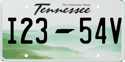 TN license plate I2354V