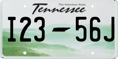 TN license plate I2356J