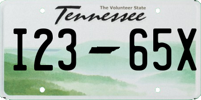 TN license plate I2365X