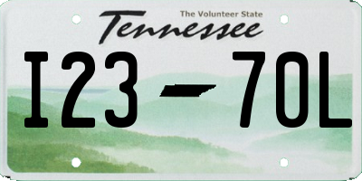 TN license plate I2370L