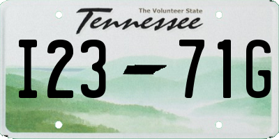 TN license plate I2371G
