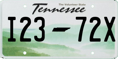 TN license plate I2372X