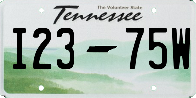 TN license plate I2375W