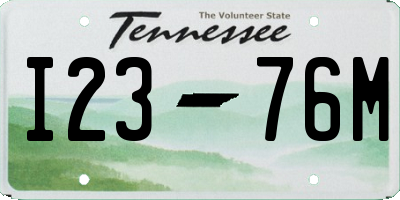 TN license plate I2376M