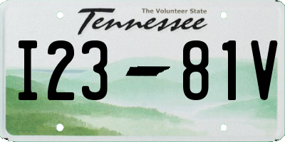 TN license plate I2381V