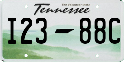 TN license plate I2388C