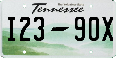 TN license plate I2390X