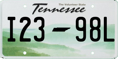 TN license plate I2398L