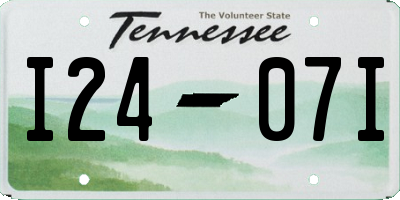TN license plate I2407I