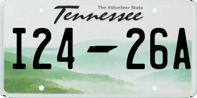 TN license plate I2426A