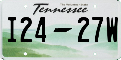 TN license plate I2427W
