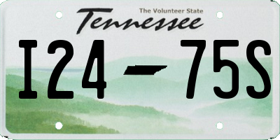 TN license plate I2475S