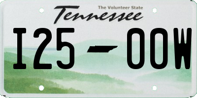 TN license plate I2500W