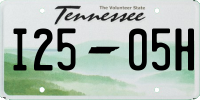 TN license plate I2505H