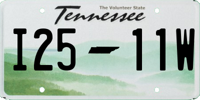 TN license plate I2511W