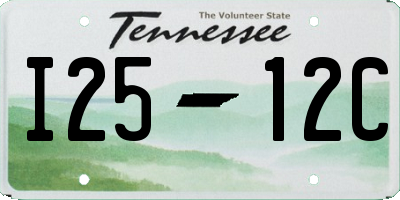 TN license plate I2512C