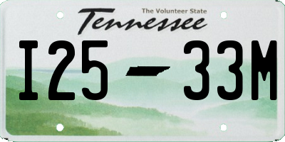 TN license plate I2533M