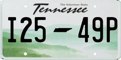 TN license plate I2549P