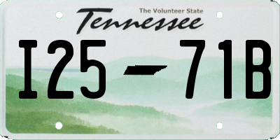 TN license plate I2571B