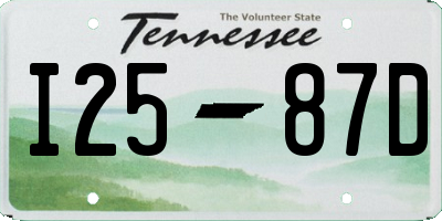TN license plate I2587D
