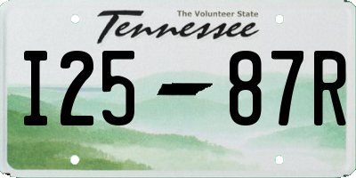 TN license plate I2587R