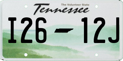 TN license plate I2612J