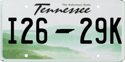 TN license plate I2629K