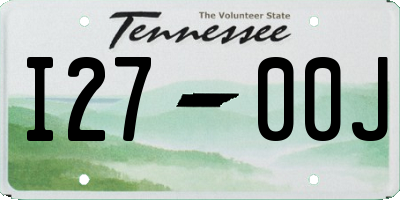 TN license plate I2700J