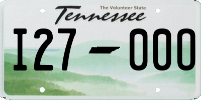 TN license plate I2700O