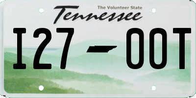 TN license plate I2700T