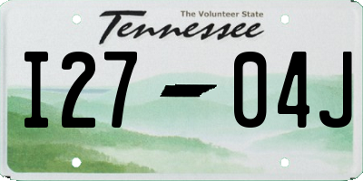 TN license plate I2704J