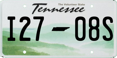 TN license plate I2708S