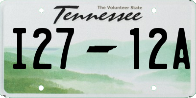 TN license plate I2712A