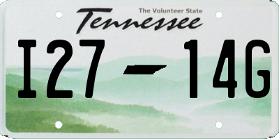TN license plate I2714G