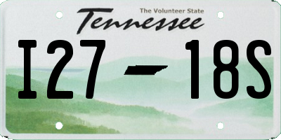 TN license plate I2718S