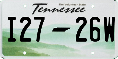 TN license plate I2726W