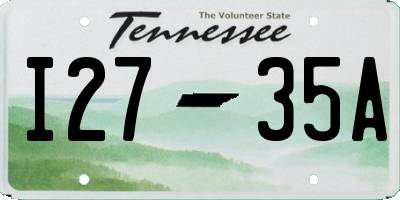TN license plate I2735A