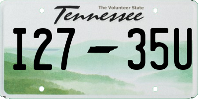 TN license plate I2735U