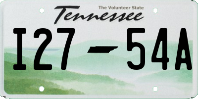 TN license plate I2754A